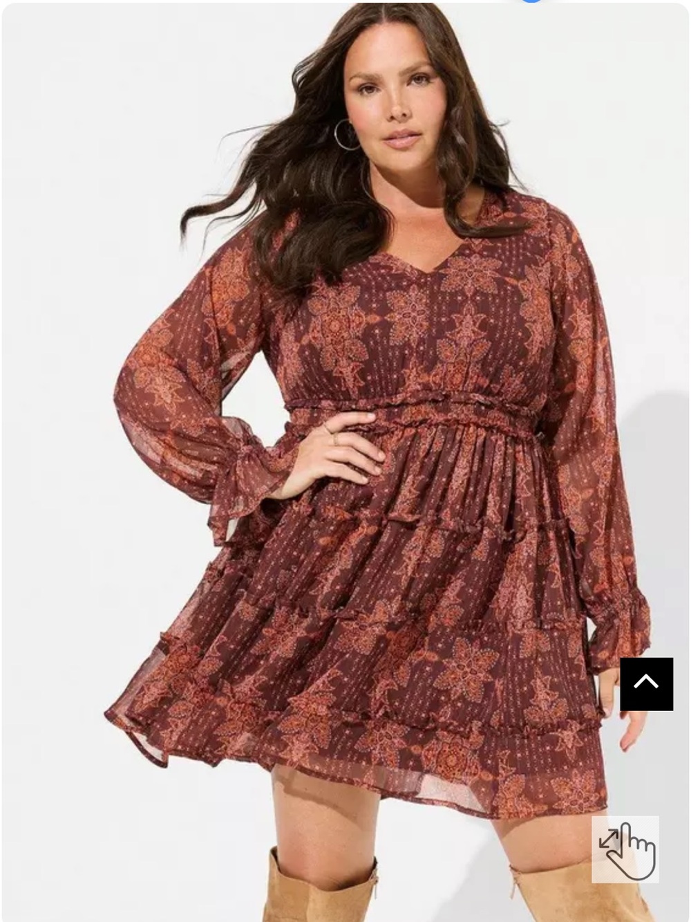 Torrid Mini Lurex Chiffon Tiered Dress size 3 nwt